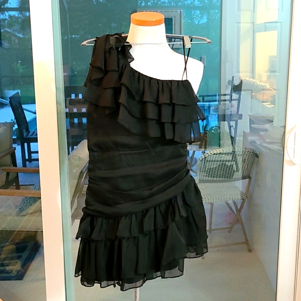 One Shoulder Organza Dress